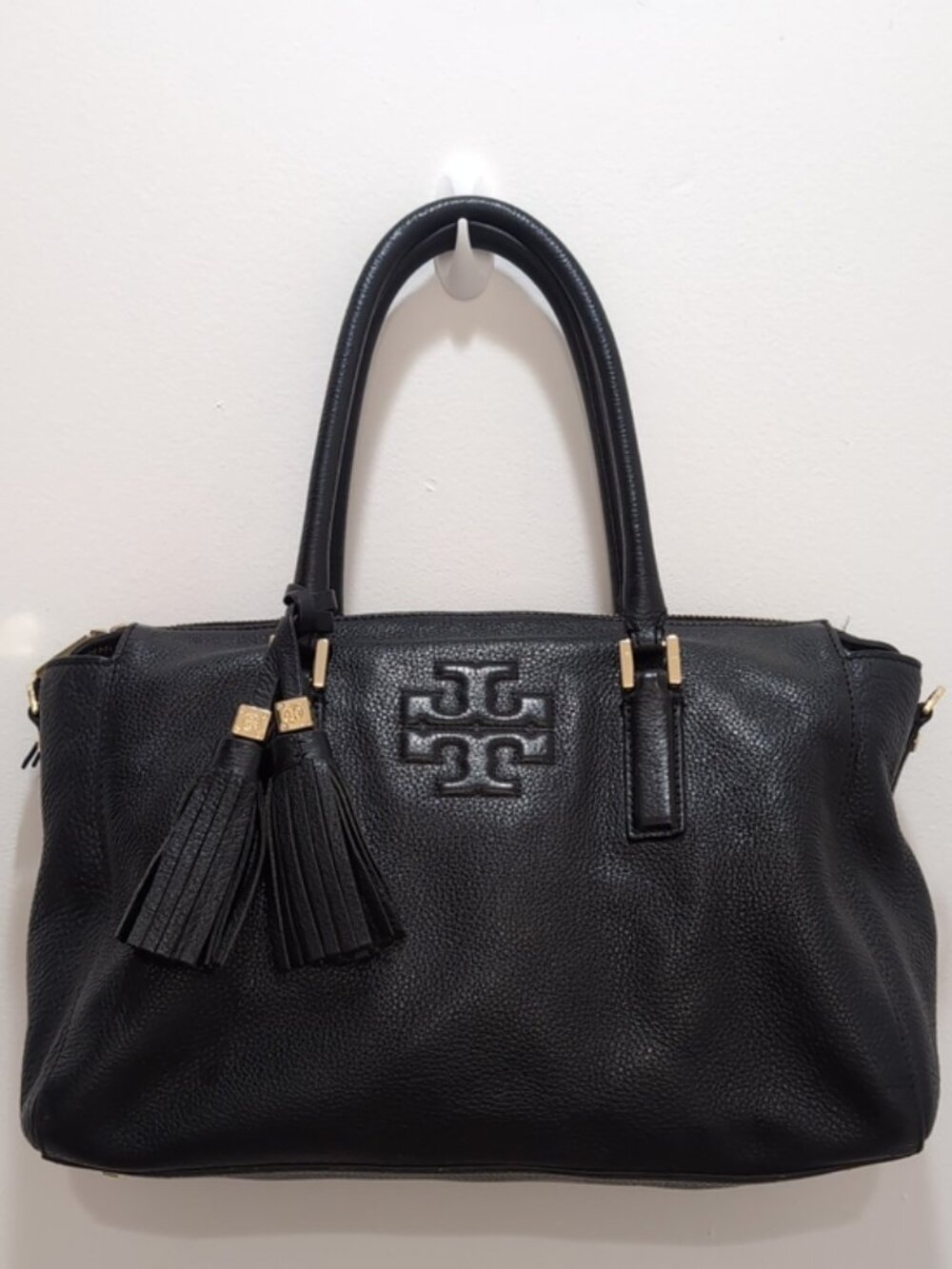 Tory Burch Thea Triple Zip Leather Satchel